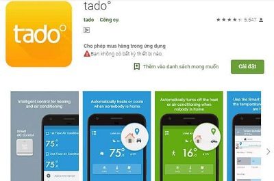 Ứng dụng Tado° Cooling