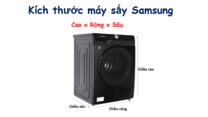 Kích thước máy sấy Samsung  