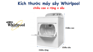 Kích thước máy sấy quần áo Whirlpool