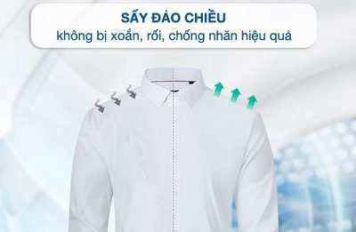 Sấy đảo chiều giảm nhăn trên máy sấy Galanz