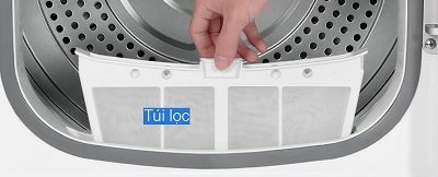 Vệ sinh bộ lọc xơ vải máy sấy Galanz