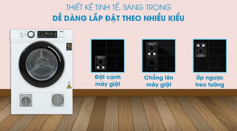 Máy sấy thông hơi Aqua 7kg AQH-V700FW