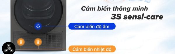 Cảm biến thông minh 3S sensi-care máy sấy Aqua