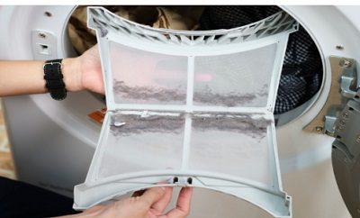 Vệ sinh bộ lọc sơ vải máy sấy bơm nhiệt LG