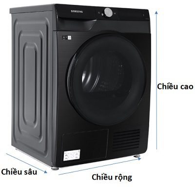 Kích thước máy sấy Samsung  