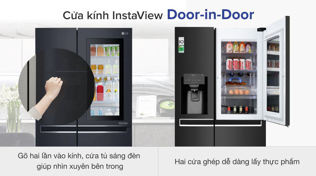 Thiết kế door in door tủ lạnh LG