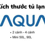 Kích thước tủ lạnh Aqua: mini 50 – 90L, 2 và 4 cánh