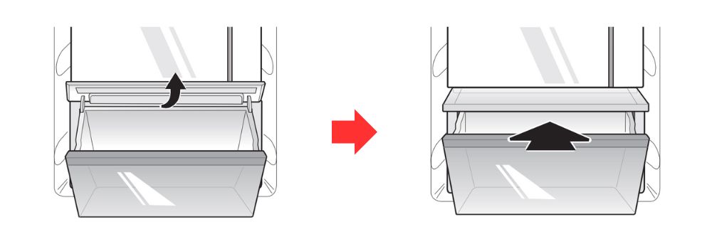 cách lắp ngăn rau tủ lạnh LG