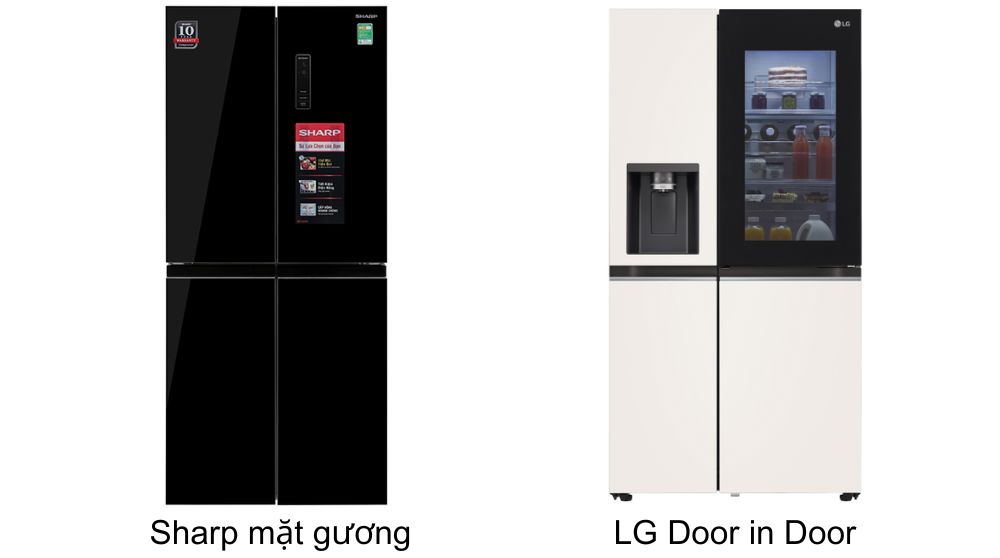 So Sánh Thiết Kế Tủ Lạnh Lg Và Sharp