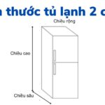Kích thước tủ lạnh 2 cánh | chi tiết chiều cao – rộng – sâu