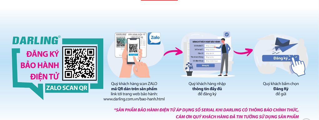 Kích Hoạt Bảo Hành điện Tử Darling