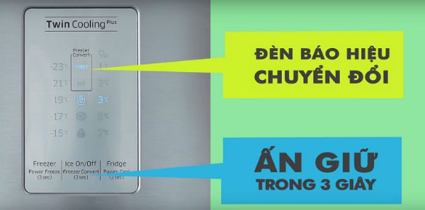 Bạn có thể dụng sử dụng chế độ 2 ngăn khi có nhiều thực phẩm cần bảo quản nhiệt độ mát