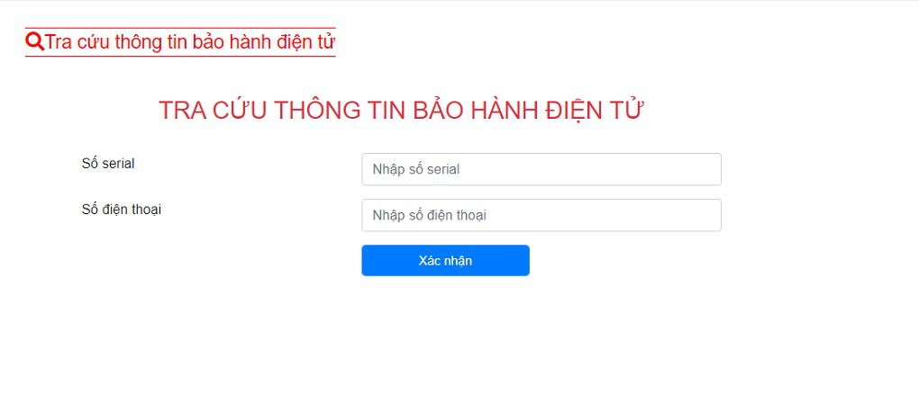 Tra Cứu Thông Tin Bảo Hành điện Tử Darling