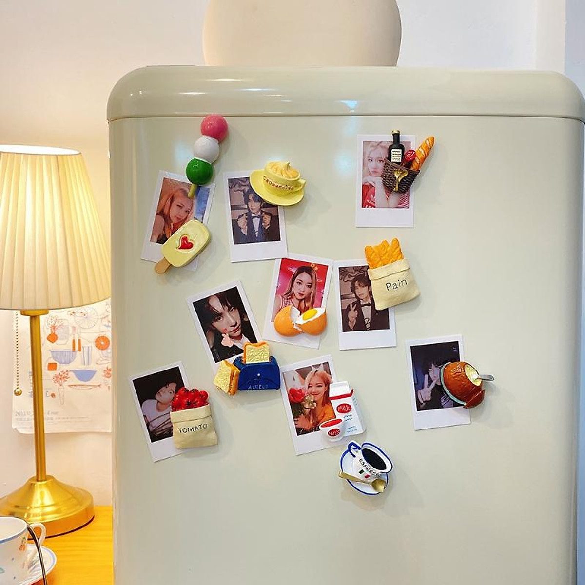 Mua Nam Châm Dán Trang Trí Tủ Lạnh Hoạ Tiết Chủ Đề Đồ Ăn 3D Dễ Thương | Tiki