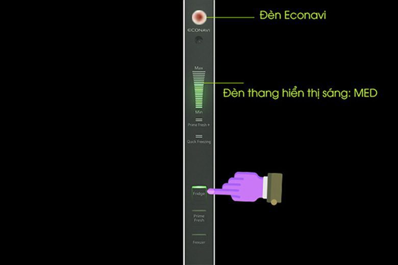 cách sử dụng tủ lạnh Panasonic: Bật chế độ Econavi tiết kiệm điện