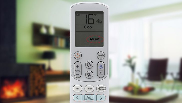 Chức năng yên tĩnh Quiet Cách sử dụng điều khiển điều hoà Samsung