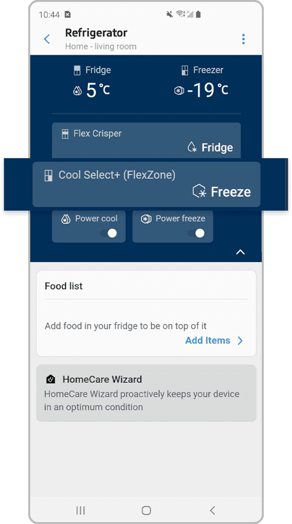 refrigerator smartthings select mode