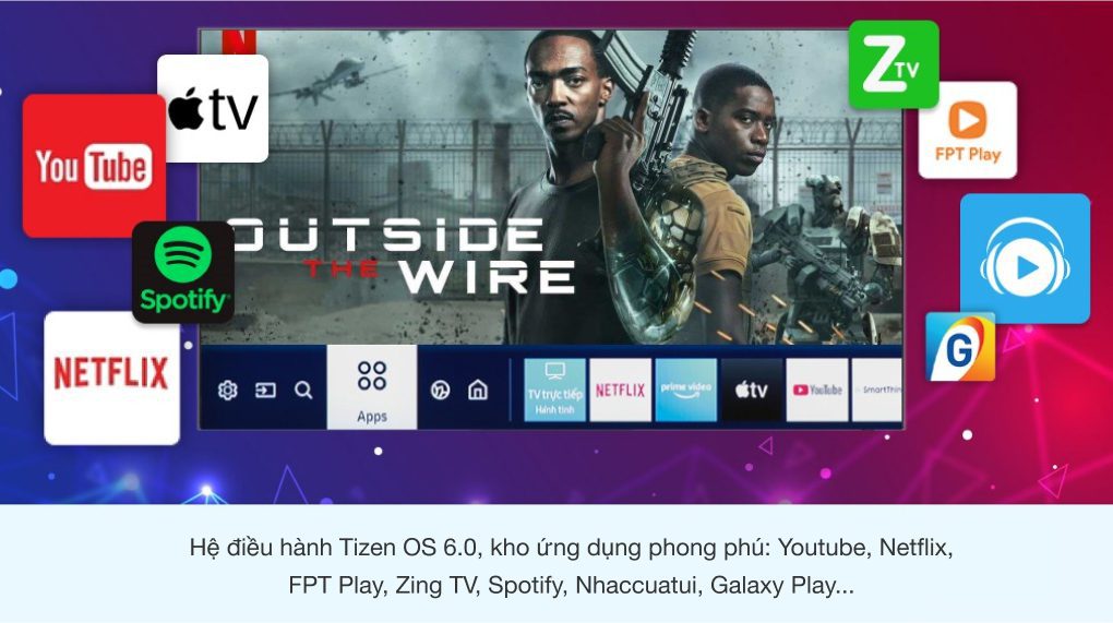 QA50Q80B đáp ứng mọi nhu cầu giải trí với các ứng dụng phổ biến