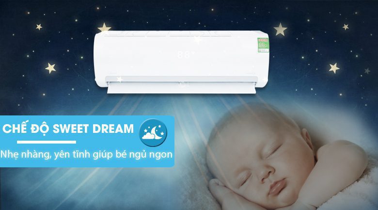 chế độ sweet dream trên điều hoà midea cho bé một giắc ngủ ngon và an toàn