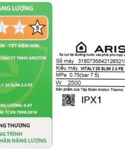 Bình nóng lạnh Ariston VITALY 20 SLIM 2.5FE - hình số 7
