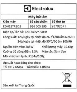 Máy lọc không khí Electrolux EDH12TRBD2 - hình số 17