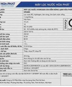 Máy lọc nước Hòa Phát HPA885 - hình số 7