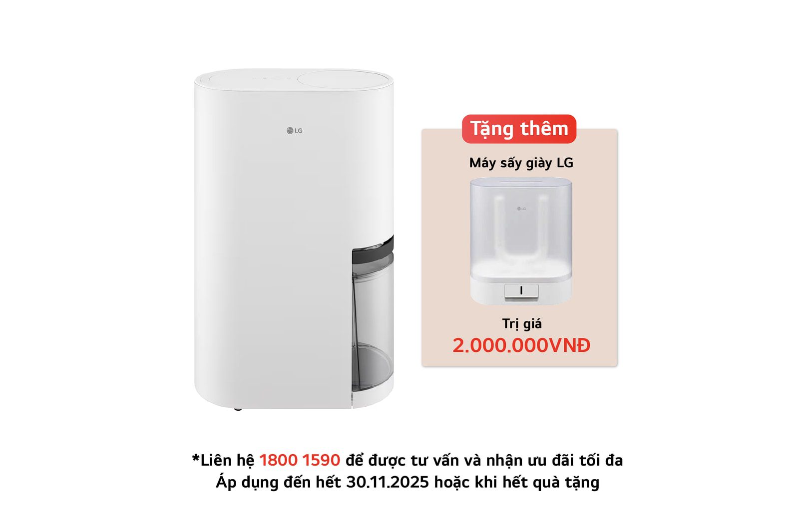 Máy hút ẩm lọc khí LG DD20GMWE1 - hình số 1