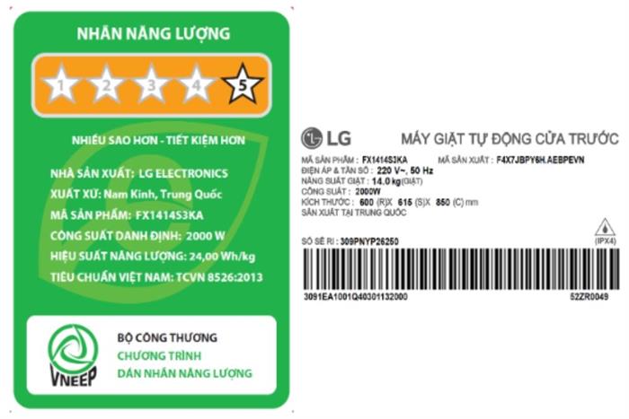 - Máy giặt LG FX1414S3KA - hình số 10