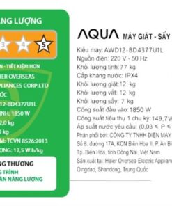 Máy giặt sấy Aqua AWD12-BD4377U1L(GN) - hình số 6