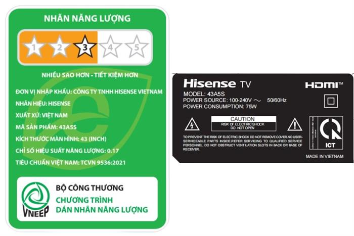 - Tivi Hisense 43A5S - hình số 6
