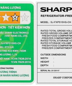 Tủ lạnh Sharp SJ-FXP510VG-CH - hình số 22