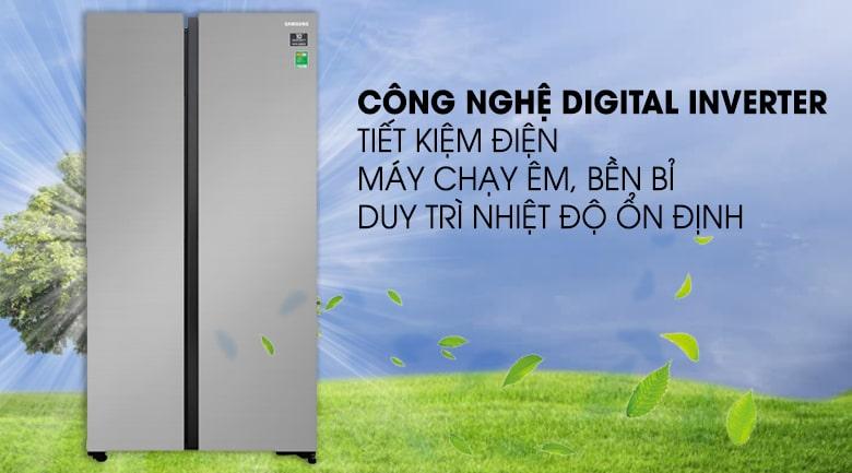 công nghệ Digital inverter trên Tủ lạnh Samsung RS62R5001M9/SV tiết kiệm điện