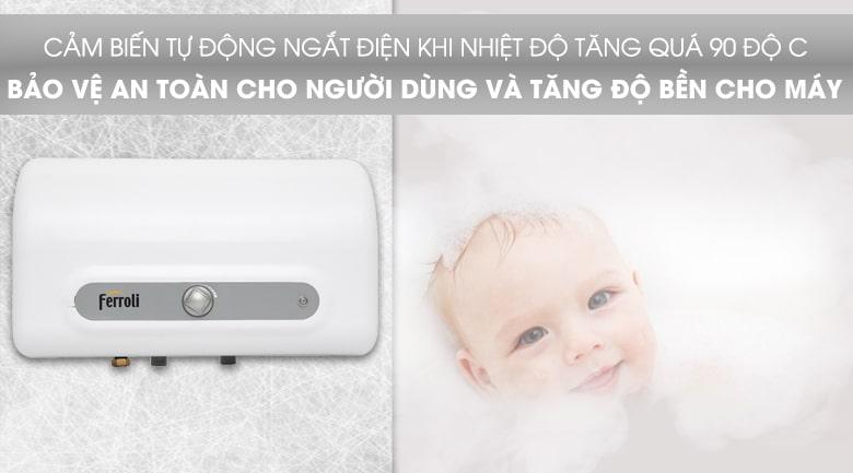 cảm biến tự động ngắt đi khi nhiệt độ tăng quá 90 độ C