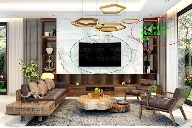 Kích thước tivi 43 inch để thiết kế nội thất