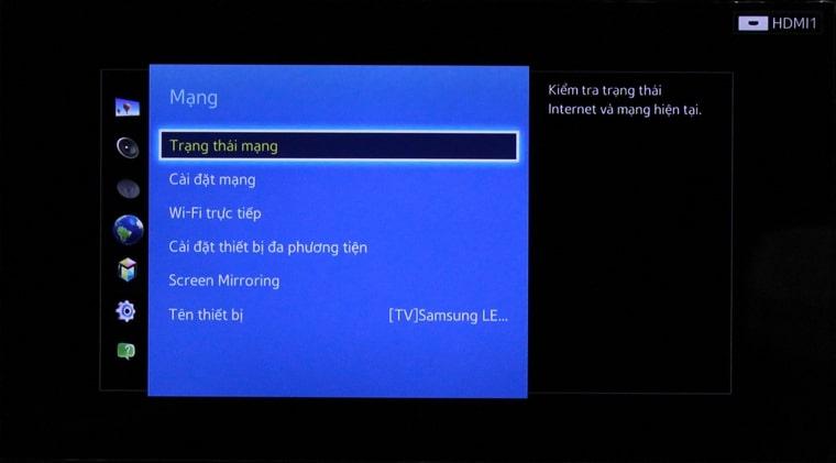 chọn trạng thái mạng