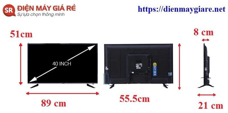 Kích thước tivi 40 inch là bao nhiêu? | Rộng, cao, dài - Điện Lạnh