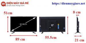 kích thước tivi 40 inch