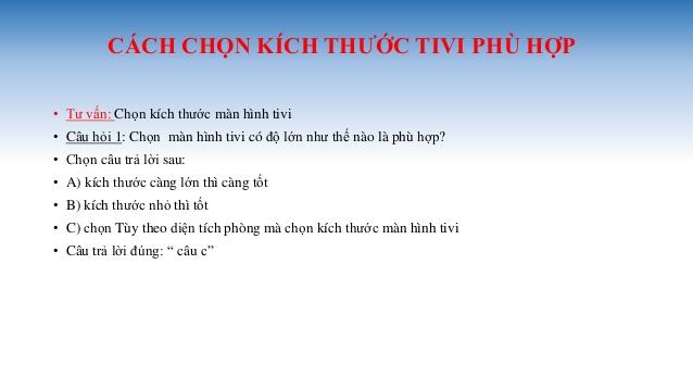 Nên chọn mua tivi bao nhiêu inch ?