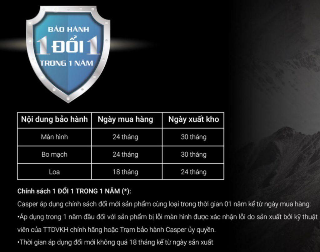 Bảo hành tivi casper