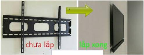 lắp đặt tivi với giá treo thẳng