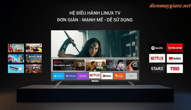 43FX6200 trang bị hệ điều hành Linux TTV đơn giản, mạnh mẽ, dễ sử dụng