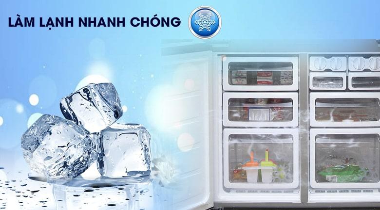 SJ-FX630V-ST làm lạnh thực phẩm nhanh chóng