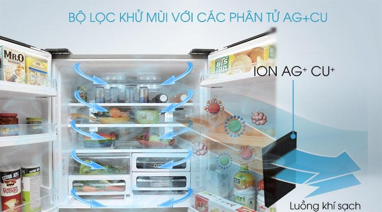 bộ lọc khử mùi với các phân tử AG CU