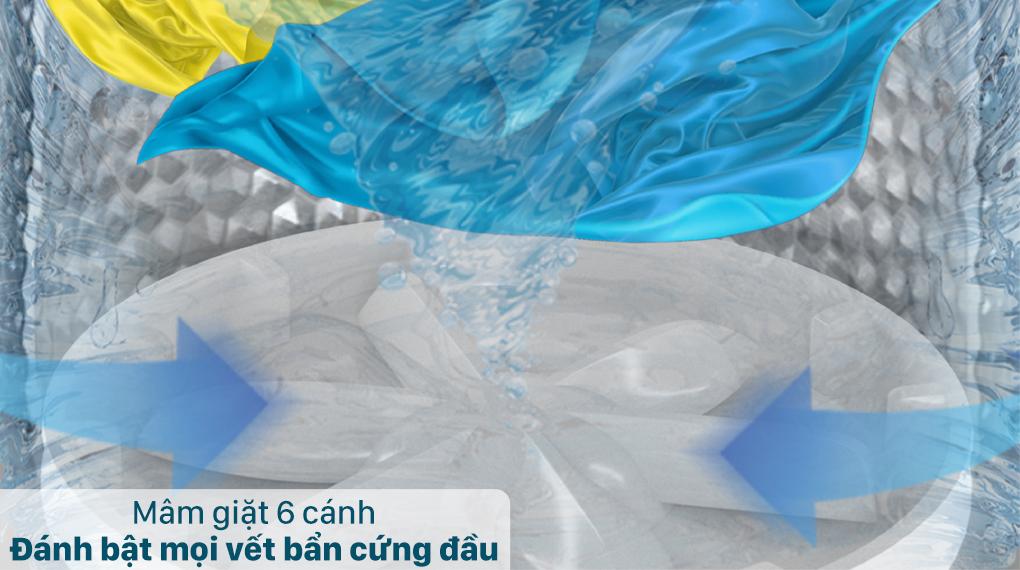 Đánh giá khả năng thiết kế mâm giặt 6 cánh mơi trên Máy giặt Casper WT-85N68BGA