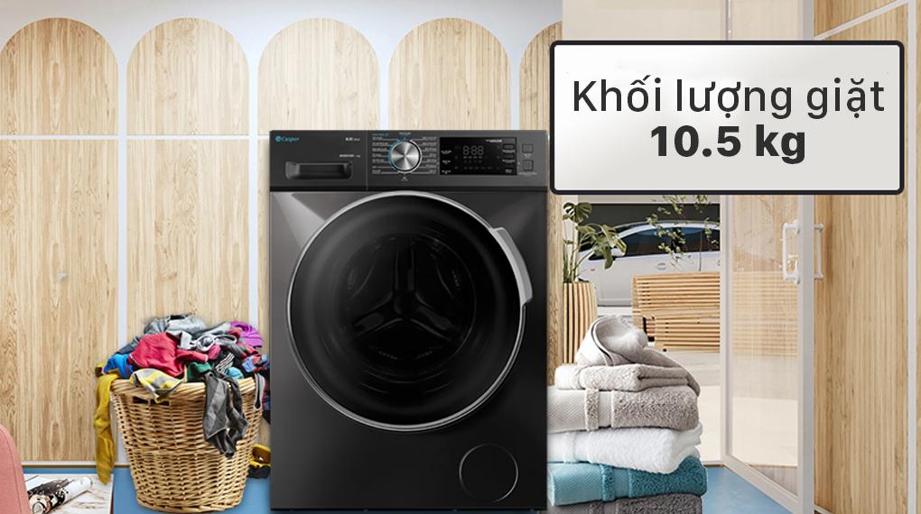 Đánh giá khối lượng giặt của máy giặt Casper WF-105I150BGB