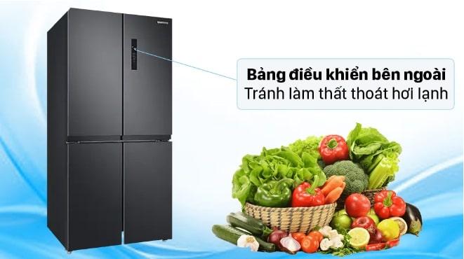Tủ lạnh Samsung RF48A4000B4 bảng điều khiển bên ngoài tránh làm thất thoát hơi lạnh