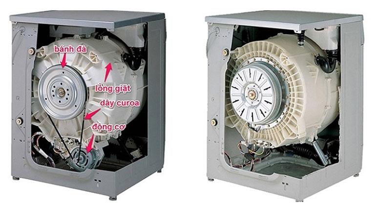 máy giặt LG không vắt được do hư hỏng bộ phận bên trong