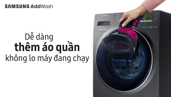 Máy giặt samsung có tốt không Thiết kế mới lạ với cửa Addwash thêm đồ tiện lợi