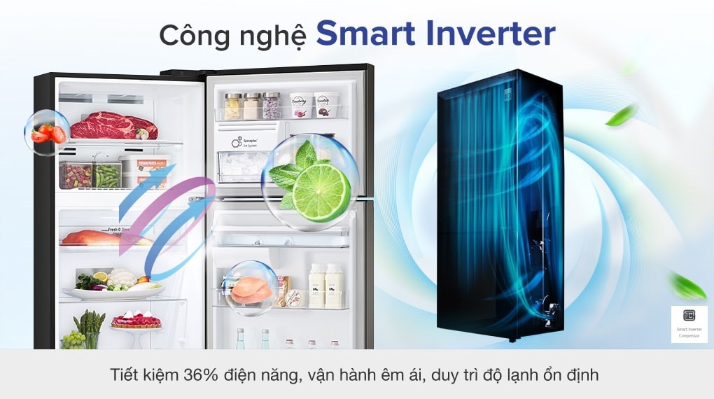 Công nghệ Smart Inverter tiết kiệm 36% điện năng tiêu thụ, duy trì độ lạnh ổn định