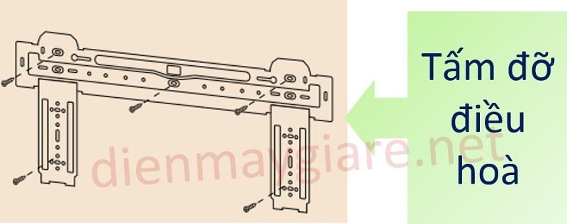 lắp đặt tấm đỡ điều hoà casper